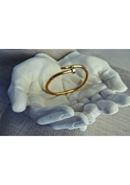 Kadın Gold Çivi Kelepçe Çelik Bileklik modelleri