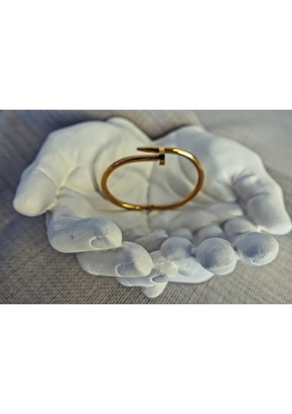 Kadın Gold Çivi Kelepçe Çelik Bileklik indirimleri