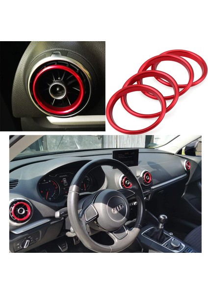 Audi A3 8V Hava Kanalı Dekoratif Halkalar - Audi A3 Aksesuar