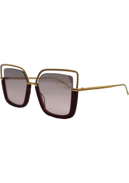 0067S 002 53 Kadın Gold Çekik Çerçeve Güneş Gözlüğü fiyatları
