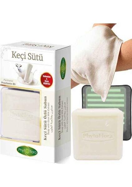 Findit Phytoflora Keçi Sütü Özlü Sabun 125 gr (Kese ve Sabunluk Hediyeli)