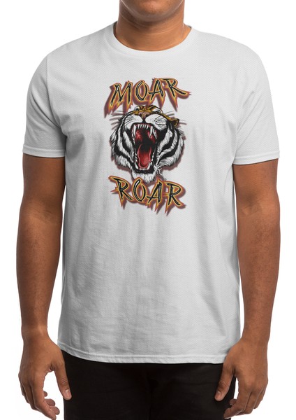 Moar Roar Beyaz Spor Tişört