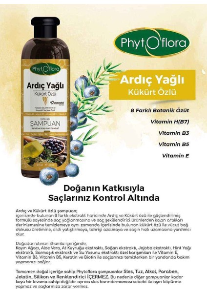 Findit Phytoflora Tuzsuz Hassas Saç Derisine ve Kepekli Saçlara Özel Ardıç Yağlı Bitkisel Şampuan 400 ml