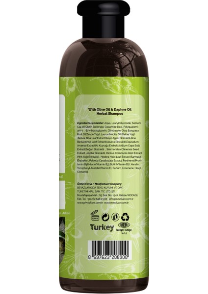 Findit Phytoflora Tuzsuz Tüm Saç Tiplerine Özel Zeytinyağlı Bitkisel Şampuan 400 ml