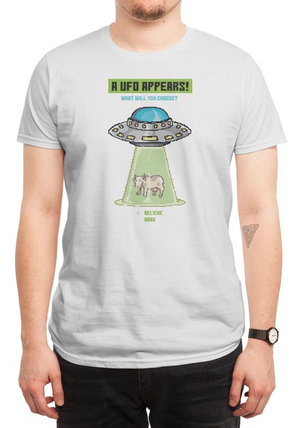 Do You Believe In The Ufo?, 80's 90's Pixel Game Graphics Beyaz Spor Tişört