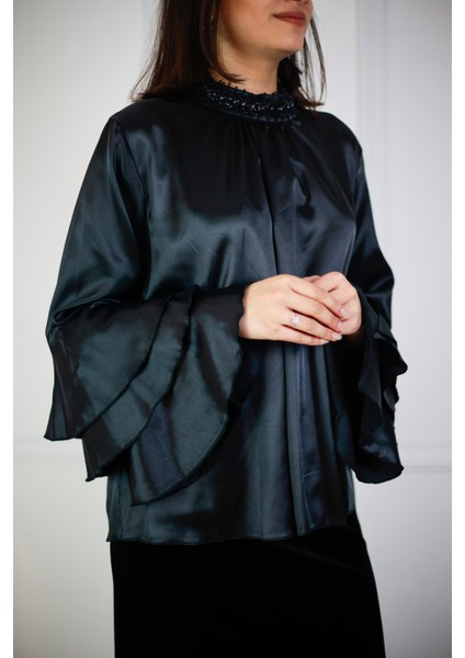 Saten Ispanyol Kol Bluz fiyatları