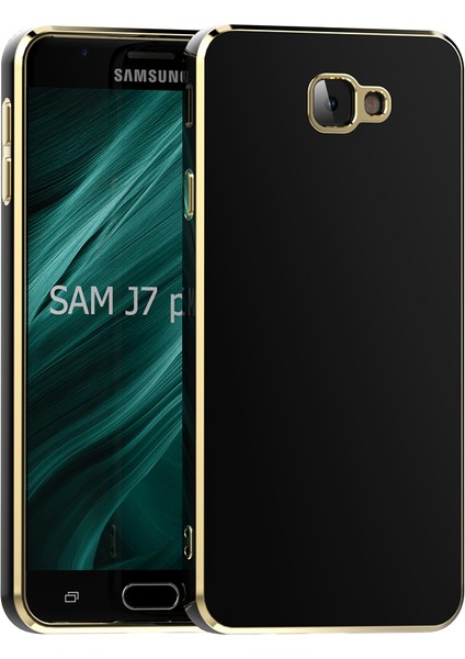 Samsung Galaxy J7 Prime Kılıf Zore Kenarı Gold Renk Silikon Bark Kapak modelleri