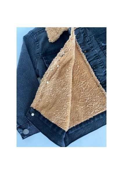 Erkek Çocuk Içi Peluş Jean Ceket