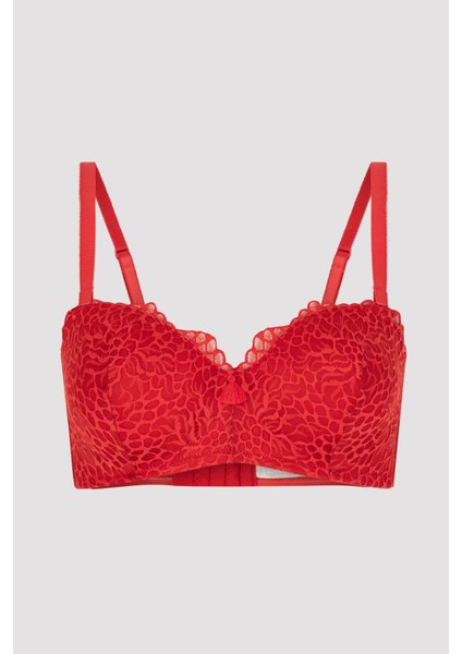 Kırmızı Lotus Lace Sütyen
