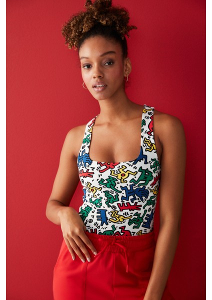 Renkli Bodysuit-Keith Haring Koleksiyonu
