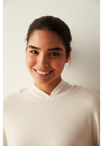 Gri Kapüşonlu Uzun Kollu Termal Sweatshirt modelleri
