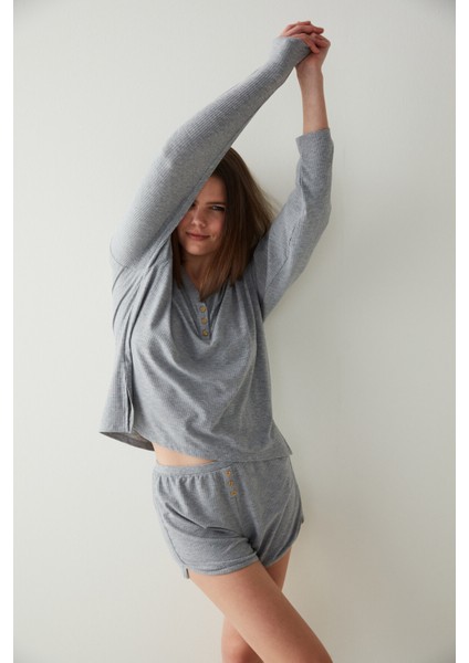 Daily Rib Şort Pijama Altı