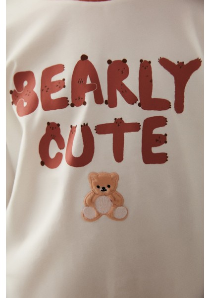 Beyaz Erkek Çocuk Bearly Pijama Takımı indirimleri