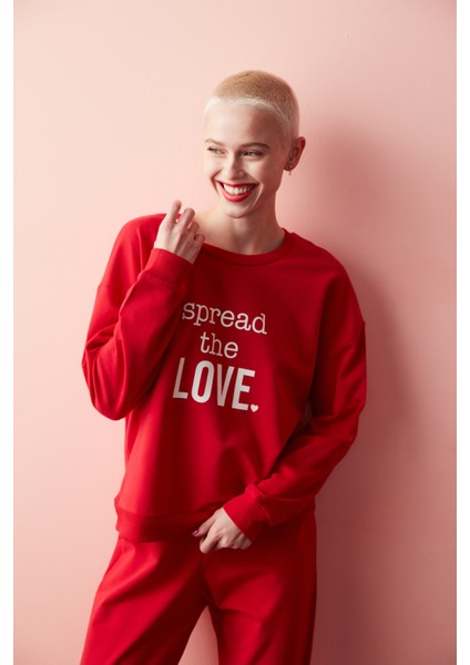 My Heart Sweatshirt Pijama Üstü