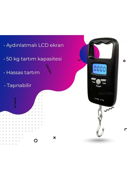 Kfs-T1 Askı Terazi (50KG / 10GR) modelleri