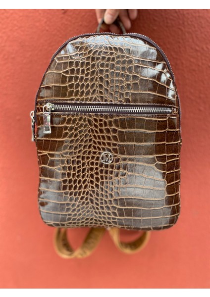 Kadın Sırt Çantası MV079 Kahve Kroko fiyatları