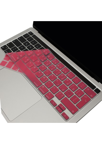 Macbook Pro Klavye Kılıfı 13 inç M1-M2 UK Arapça Baskı A2338 A2289 A2251 A2141 ile Uyumlu