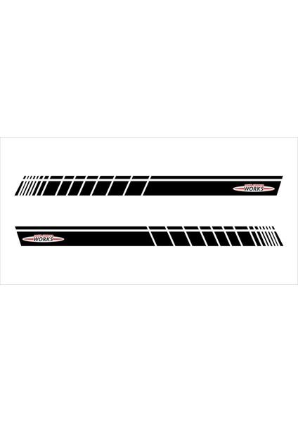 John Cooper Works Yanşerit Sticker Jcw Yan Şeritler