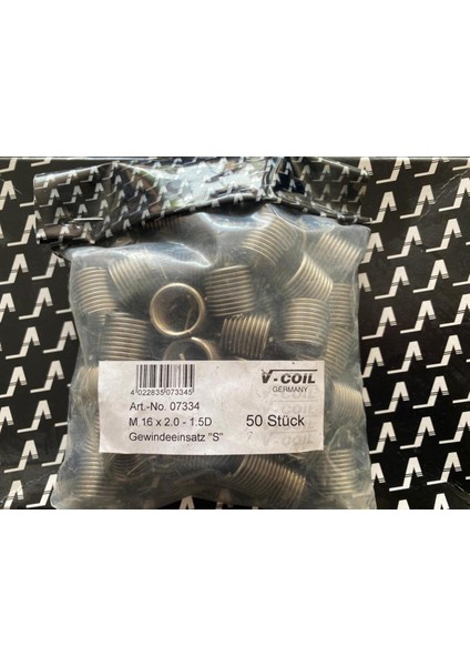 M16X2.0-1.5D Helicoil Yay V-Coıl 50 Adet
