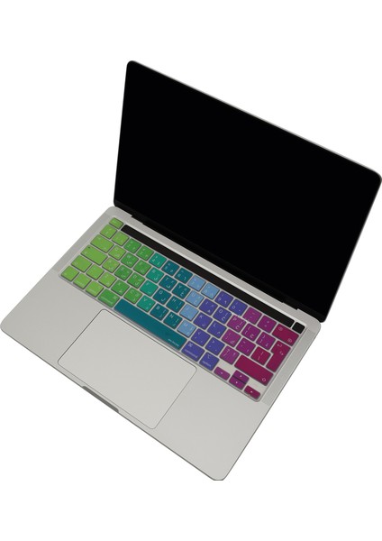 Macbook Pro Klavye Kılıfı 13 inç M1-M2 UK(EU) Arapça Baskı A2338 A2289 A2251 A2141 Uyumlu Dazzle