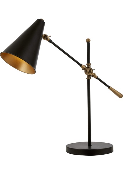 Avonnı ML-9114-1BSY Siyah Boyalı Masa Lambası E14 Metal 64X20CM