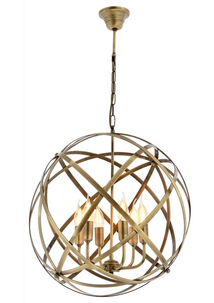 Avonnı AV-4183-6E Eskitme Kaplama Modern Avize E14 Metal 50CM
