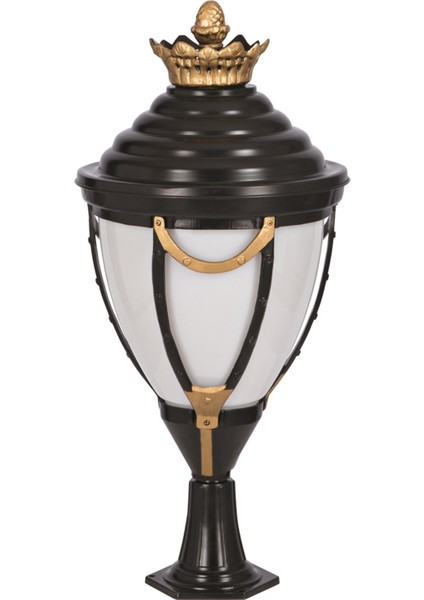Avonnı BSU-68001-SOP Sarı/siyah Boyalı Dış Mekan Aydınlatma E27 Aluminyum Polikarbon Cam 45CM