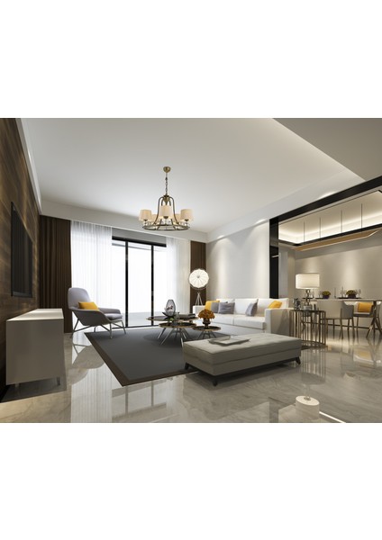 Avonnı AV-1597-5ES Eskitme Kaplama Modern Avize E27 Metal Cam Kumaş 65CM modelleri