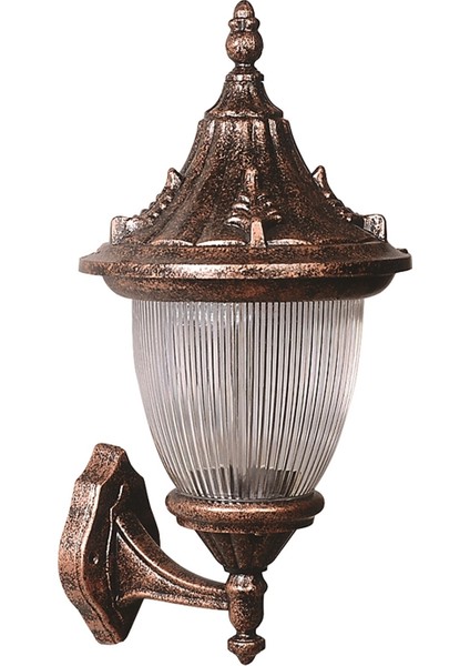 Avonnı BAP-68056-BKR-M2 Kahverengi Boyalı Dış Mekan Aydınlatma E27 Aluminyum Polikarbon Cam 32X26CM