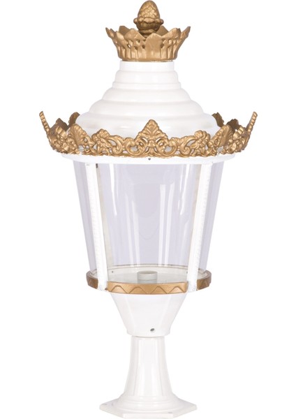 Avonnı BSU-68008-BBY Beyaz/sarı Boyalı Dış Mekan Aydınlatma E27 Aluminyum Akrilik Cam 50CM