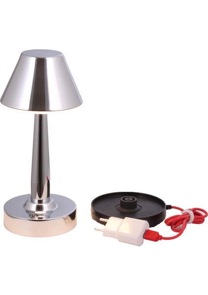 Avonnı ML-64006-K Krom Kaplama Masa Lambası LED Metal Pleksi 11CM