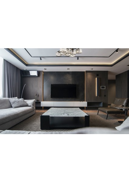 Avonnı AV-60230-8BSY Siyah Boyalı Modern Avize E27 Metal Kristal 80CM fiyatları