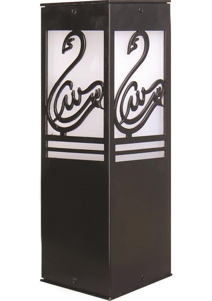 Avonnı BSU-68144-BSY-M6-K Siyah Boyalı Dış Mekan Aydınlatma E27 Aluminyum Akrilik Cam 12CM