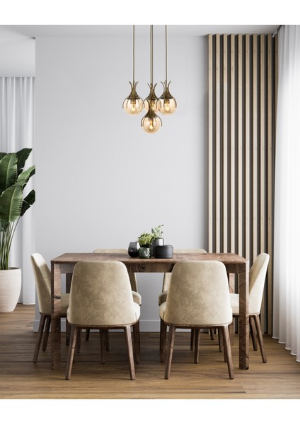 Avonnı AV-60161-4ET Eskitme Kaplama Modern Avize E27 Metal Cam 40CM modelleri