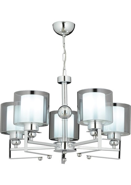 Avonnı AV-65227-5K Krom Kaplama Modern Avize E27 Metal Cam 58CM