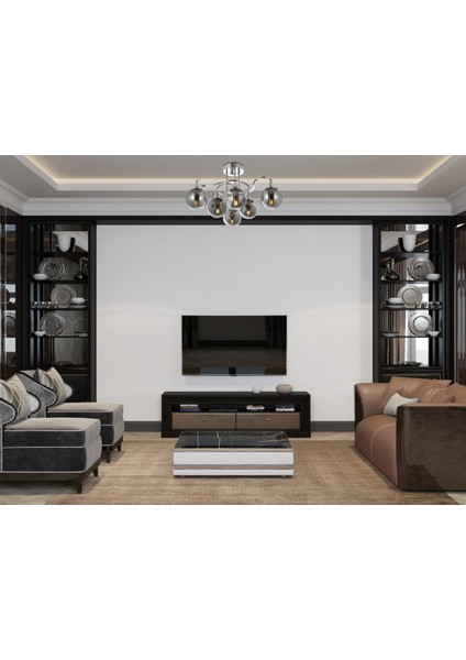 Avonnı AV-60156-6K Krom Kaplama Modern Avize E27 Metal Cam 60CM fiyatları