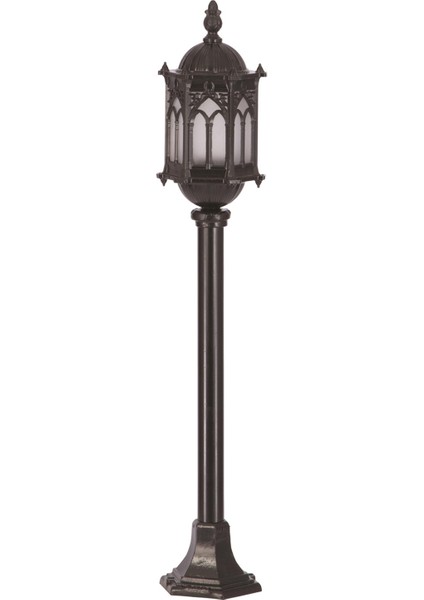 Avonnı BSU-68051-BSY-M3-OP Siyah Boyalı Dış Mekan Aydınlatma E27 Aluminyum Polikarbon Cam 15CM