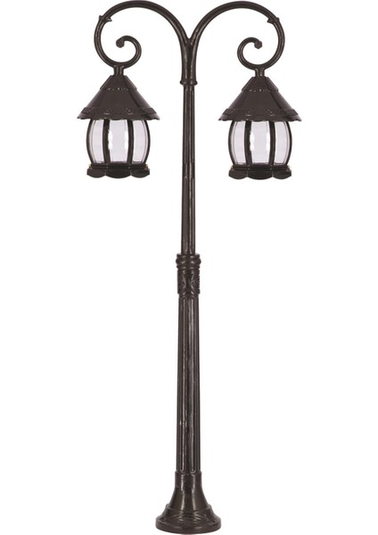 Avonnı BSU-68184-2BSY Siyah Boyalı Dış Mekan Aydınlatma E27 Aluminyum Abs Polikarbon Cam 56X20CM