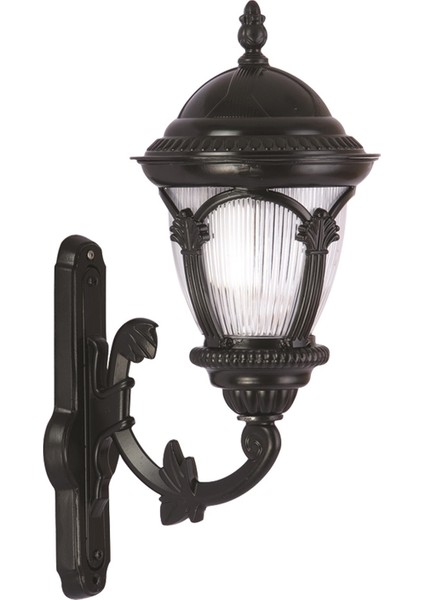 Avonnı BAP-68052-BSY-M1 Siyah Boyalı Dış Mekan Aydınlatma E27 Aluminyum Polikarbon Cam 35X25CM