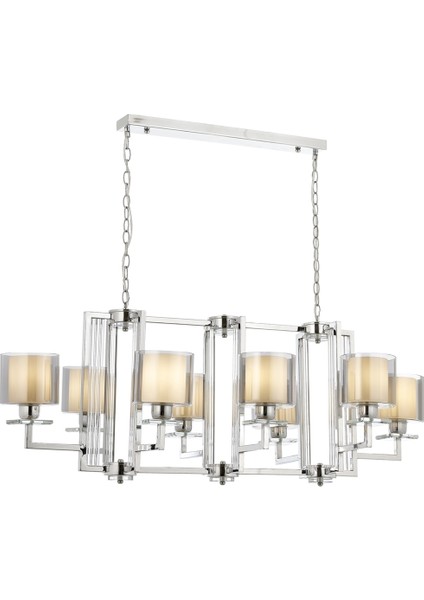 Avonnı AV-60190-8K-YM Krom Kaplama Modern Avize E27 Metal Cam 110X60CM