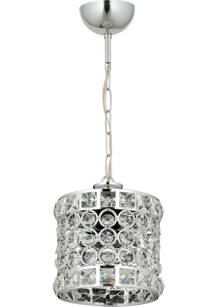 Avonnı AV-65240-1K Krom Kaplama Modern Avize E27 Metal Kristal 17CM