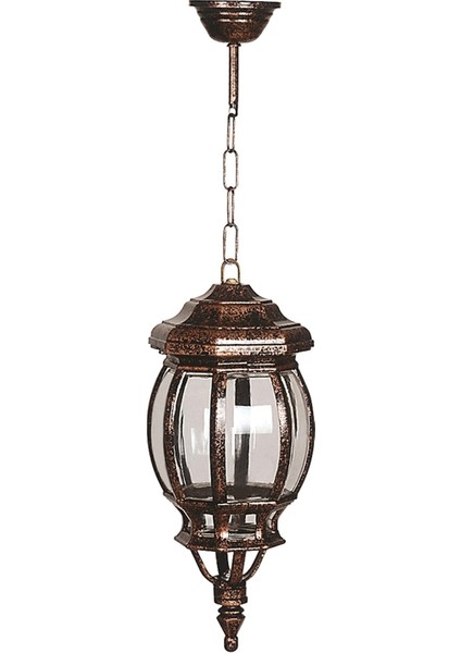 Avonnı BFE-68063-BKR Kahverengi Boyalı Dış Mekan Aydınlatma E27 Aluminyum Polikarbon Cam 20CM