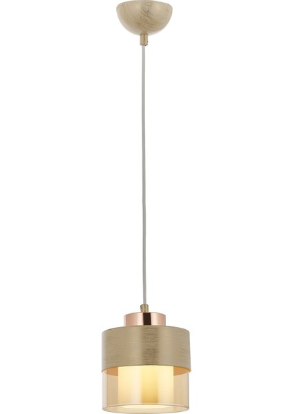 Avonnı AV-60193-1KRM Krem Boyalı Modern Avize E27 Metal Cam 15CM