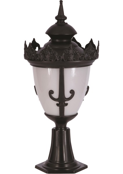 Avonnı BSU-68089-BSY-KOP Siyah Boyalı Dış Mekan Aydınlatma E27 Aluminyum Döküm Dip Polikarbon Cam 32CM