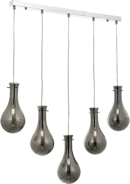 Avonnı AV-60092-5KY Krom Kaplama Modern Avize E14 Metal Cam 80X15CM