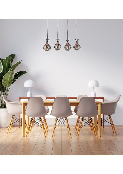 Avonnı AV-60161-4Y-BSY Siyah Boyalı Modern Avize E27 Metal Cam 70X13CM fırsatları