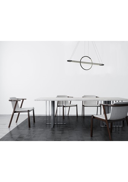 Avonnı AV-60264-2BSY Siyah Boyalı Modern Avize LED Metal Pleksi 110X14CM fiyatları