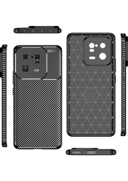 Xiaomi Mi 13 Pro Kılıf Zore Negro Karbon Tasarım Silikon Kılıf