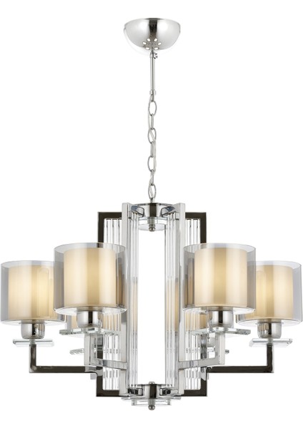 Avonnı AV-60190-6K Krom Kaplama Modern Avize E27 Metal Cam 70CM