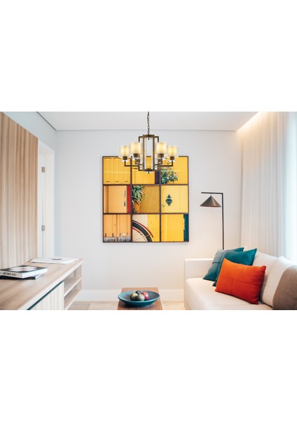 Avonnı AV-60190-6E Eskitme Kaplama Modern Avize E27 Metal Cam 70CM fiyatları